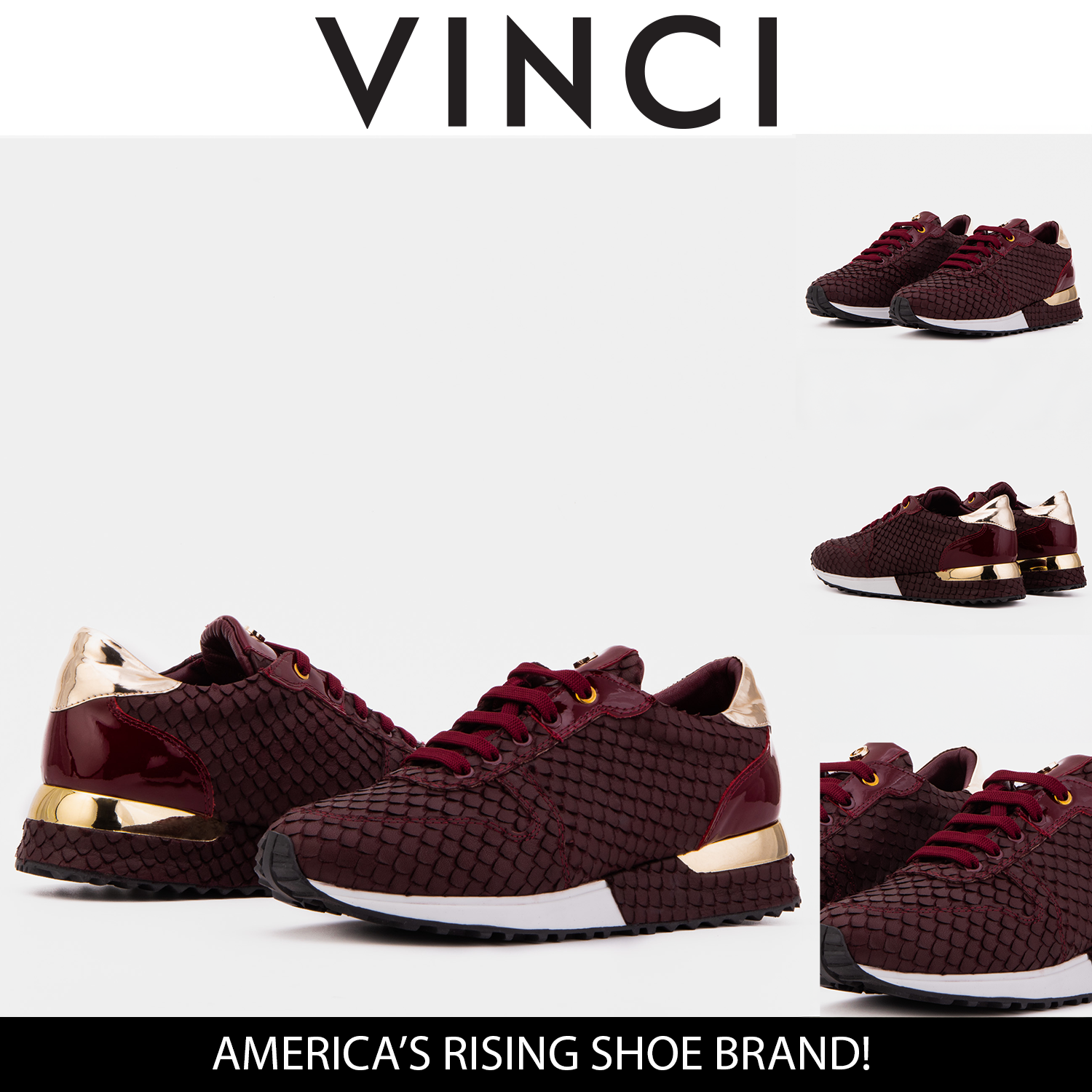 The Scarlet Burgundy Leather Sneaker