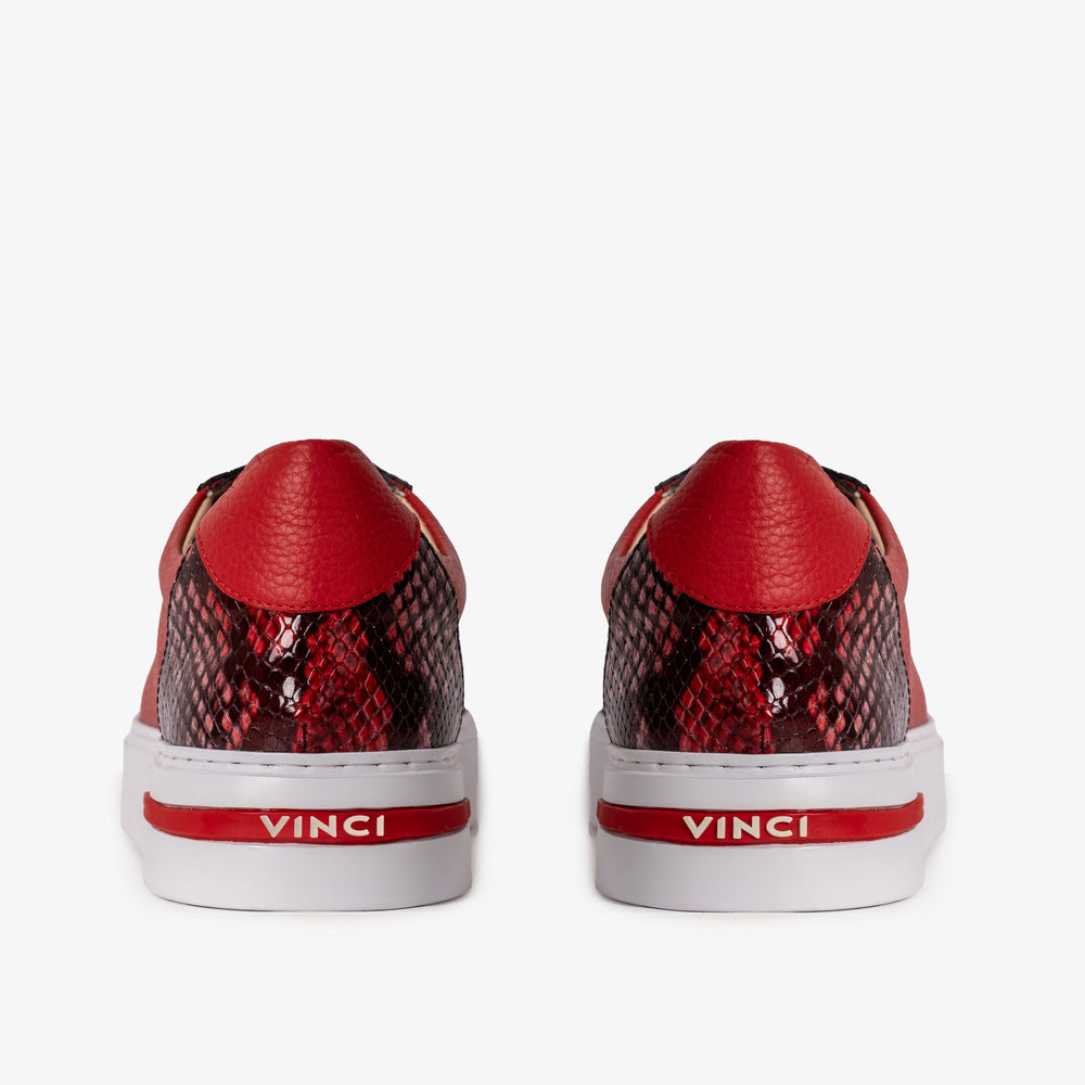 The Burano Red Leather Sneaker