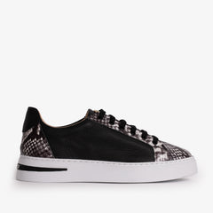 The Burano Black White  Leather Sneaker