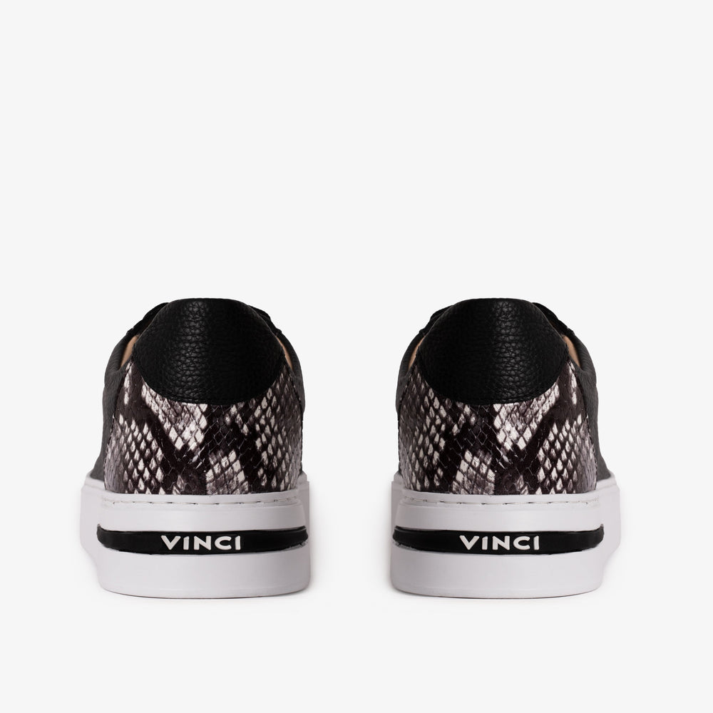 The Burano Black White  Leather Sneaker