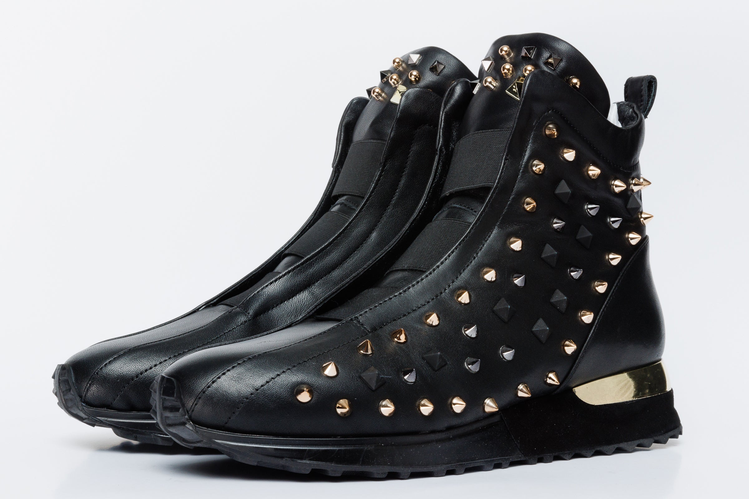 The Infanta High-Top Black Spike Leather Sneaker Limited Edition