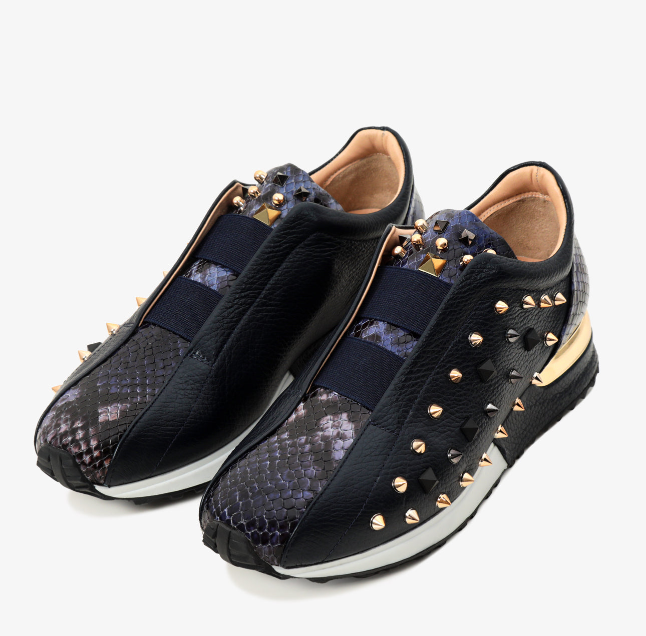 The Infanta Navy Spike Leather Sneaker Limited Edition