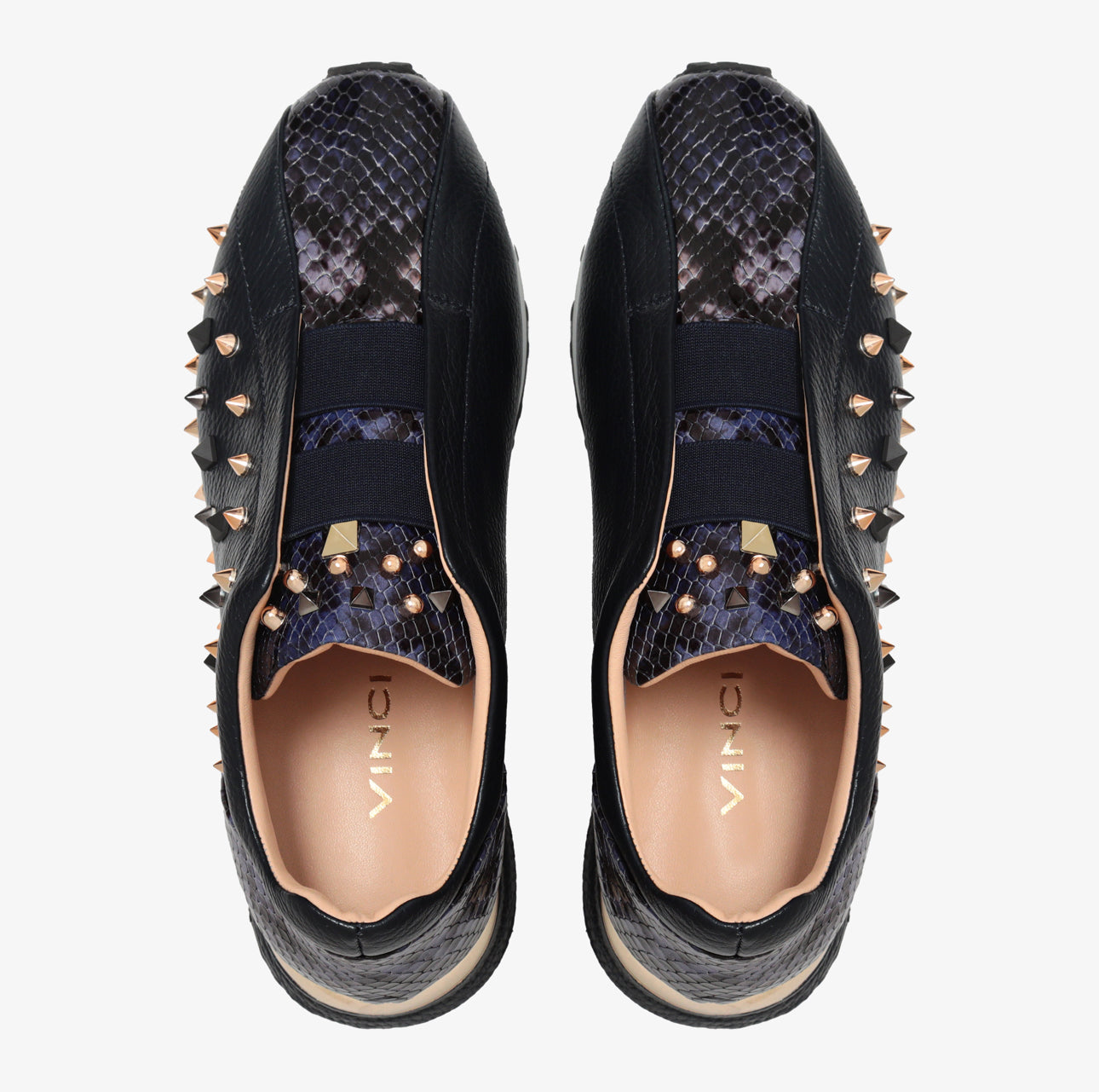 The Infanta Navy Spike Leather Sneaker Limited Edition