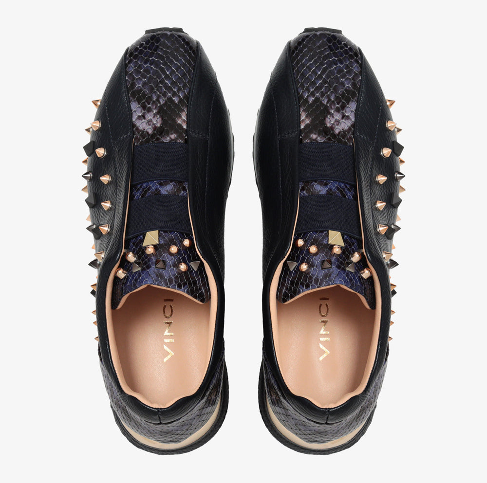The Infanta Navy Spike Leather Sneaker Limited Edition