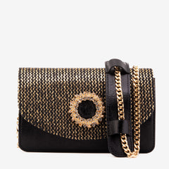 The Valencia Black Gold Handbag