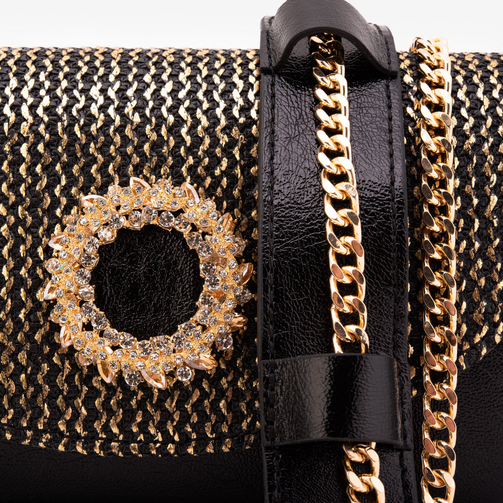 The Valencia Black Gold Handbag