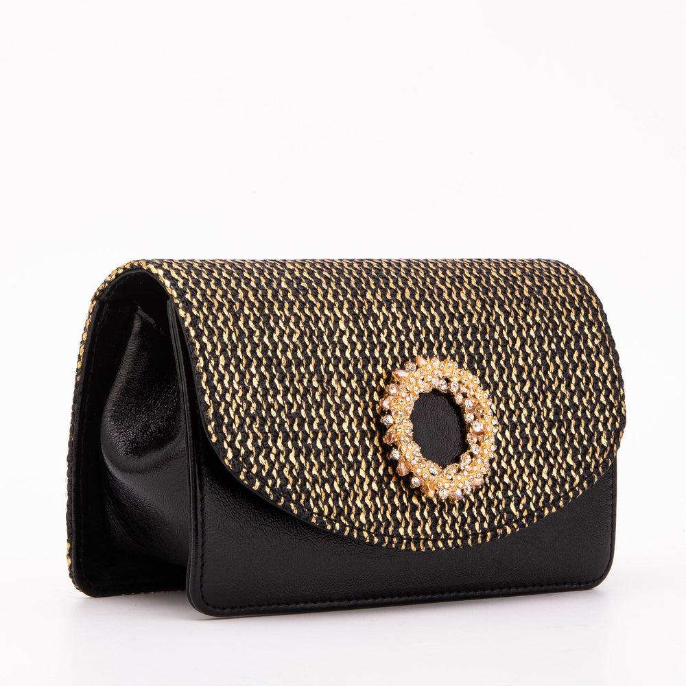 The Valencia Black Gold Handbag