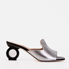 The Tory Silver Leather Sandal