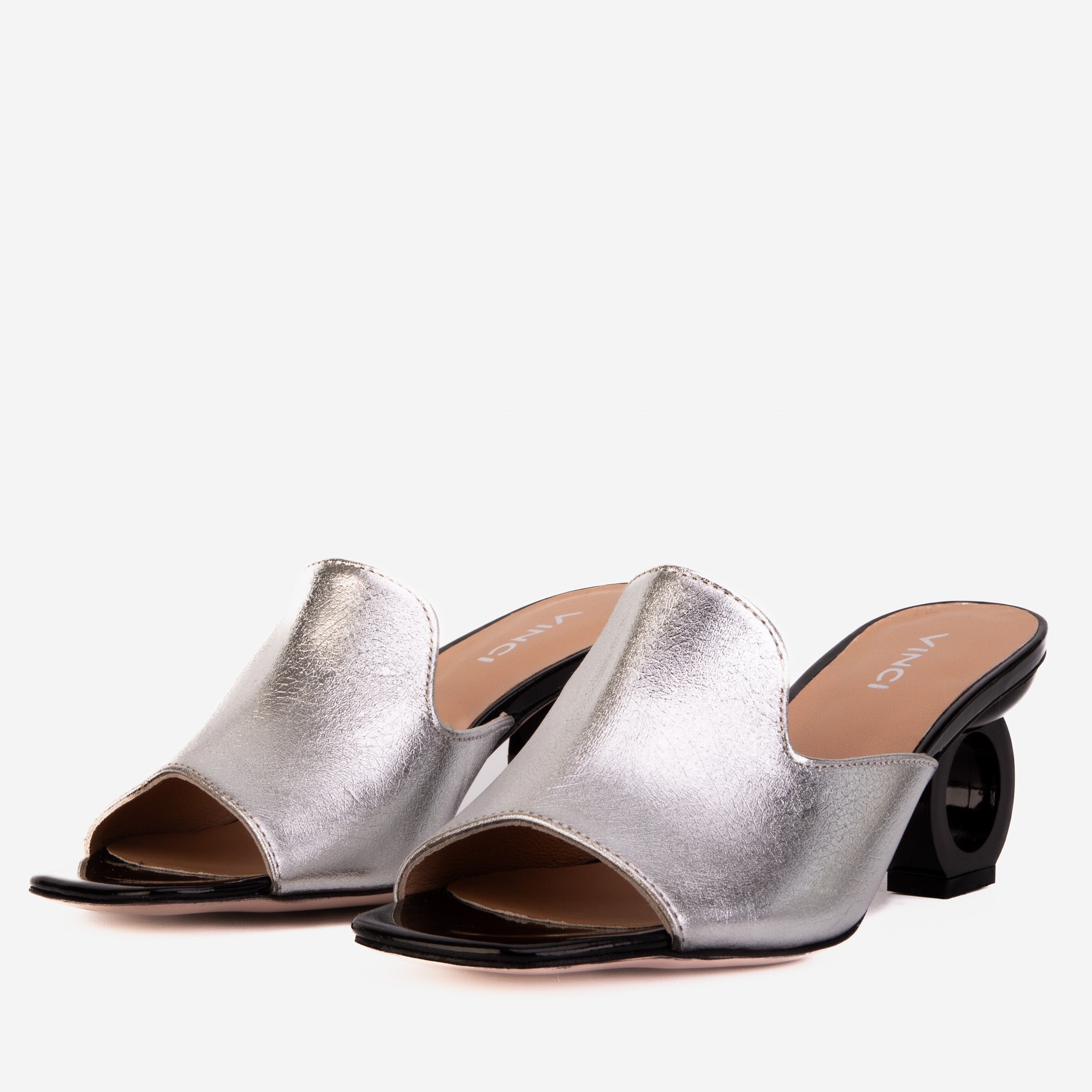 The Tory Silver Leather Sandal