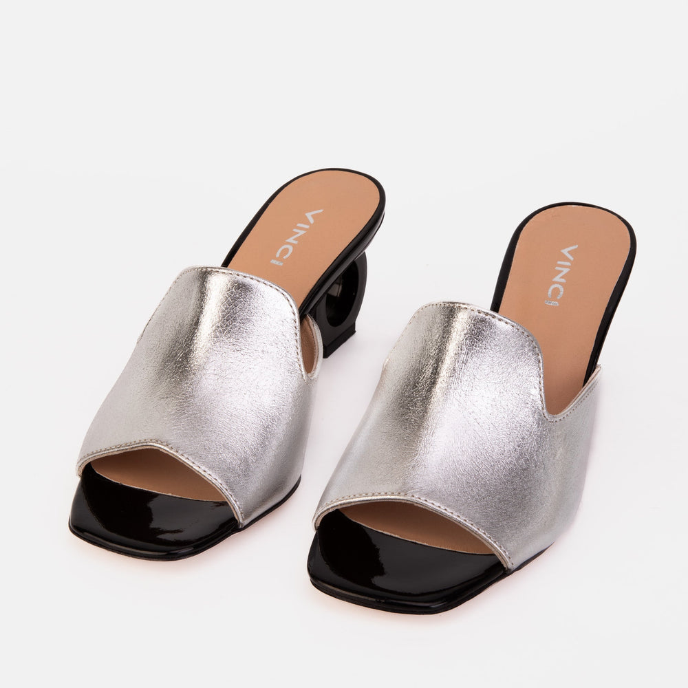 The Tory Silver Leather Sandal