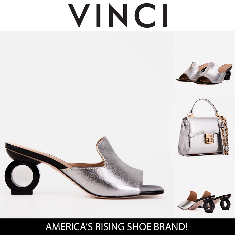 The Tory Silver Leather Sandal