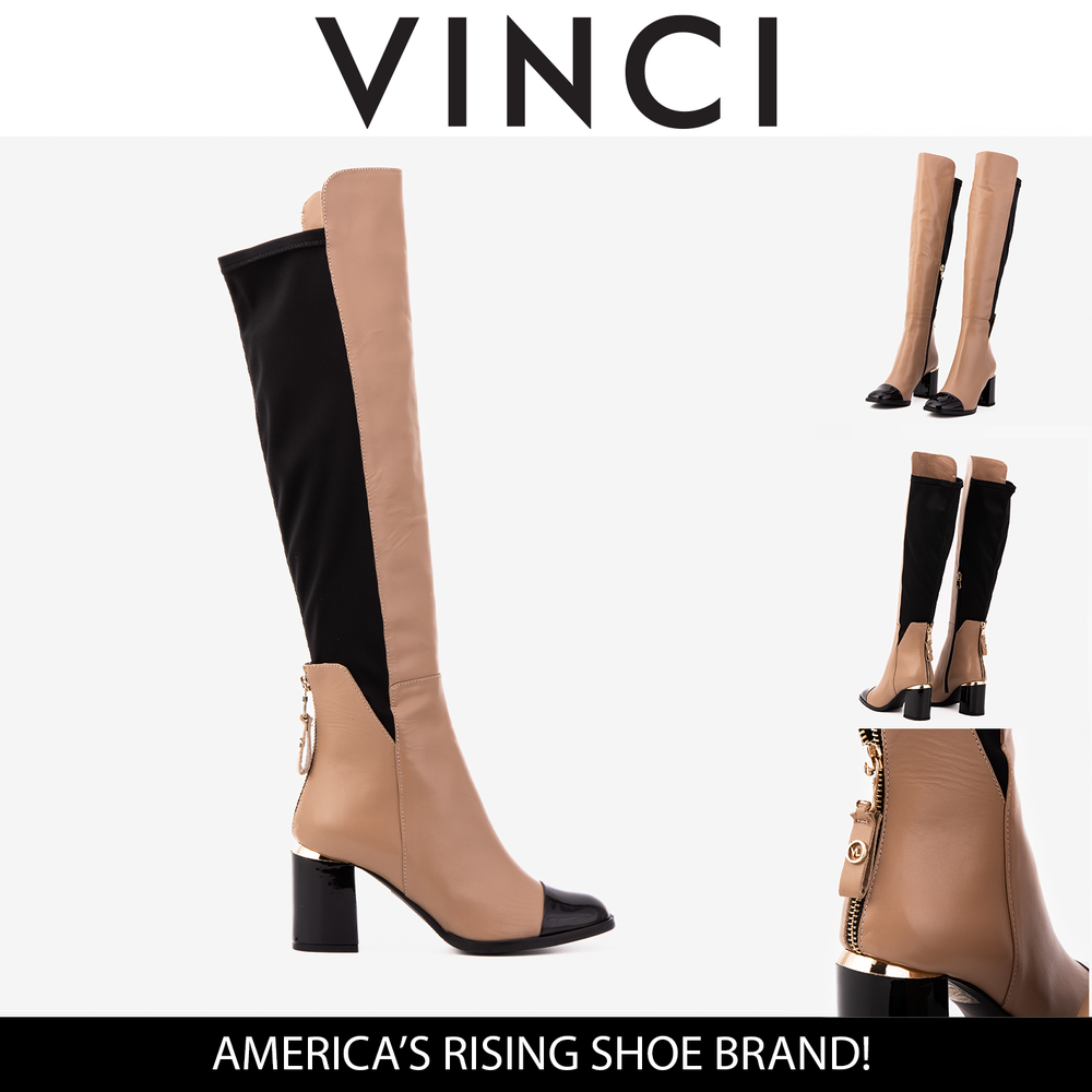 The Verona Cream Leather Knee High Boot
