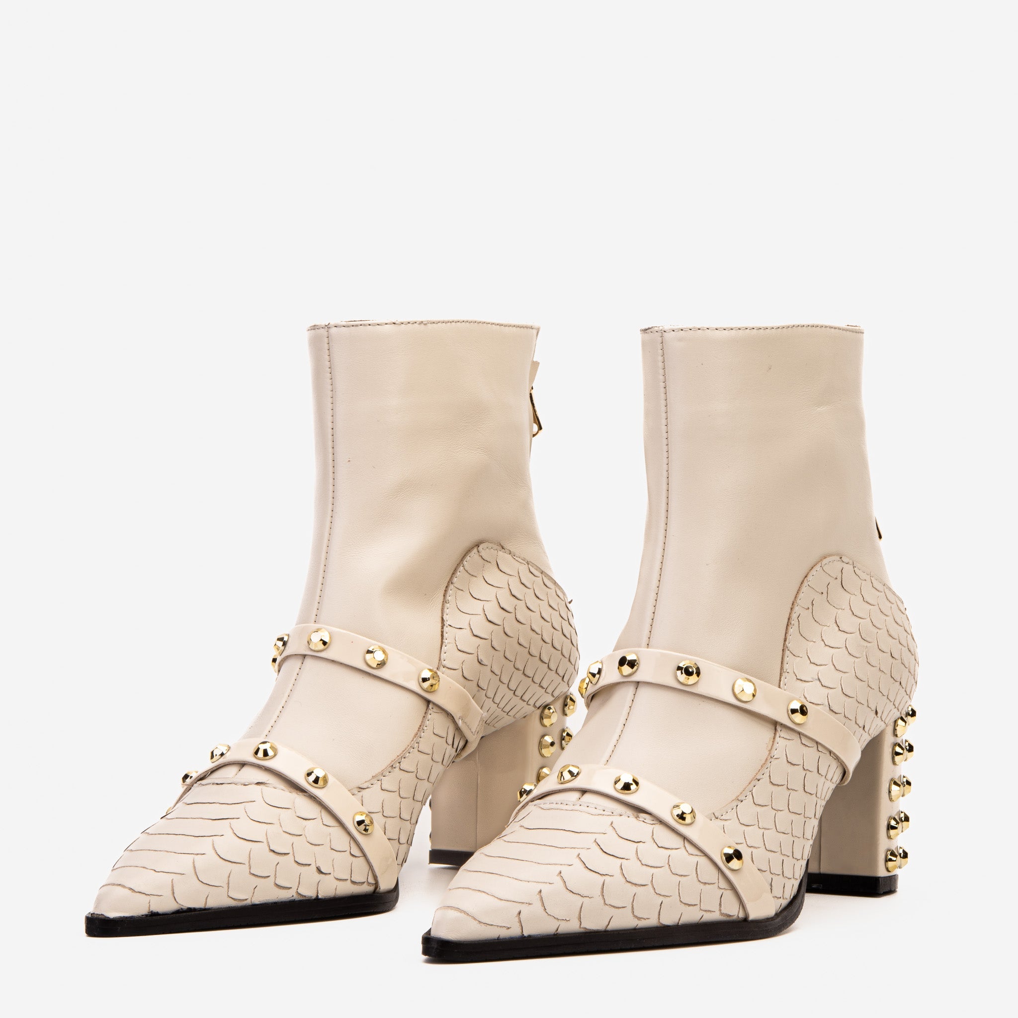 The Valentina Leather Block Heel Boot
