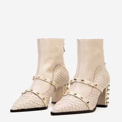 The Valentina Leather Block Heel Boot