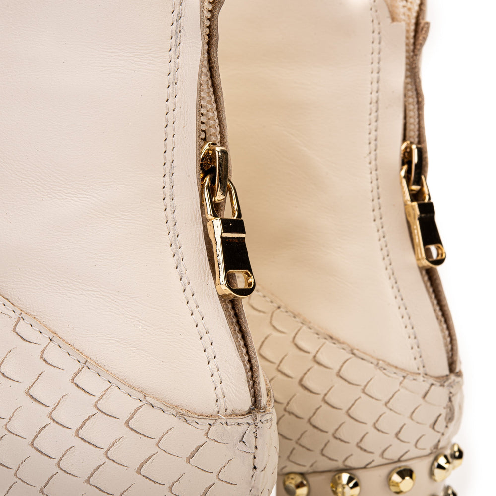 The Valentina Leather Block Heel Boot
