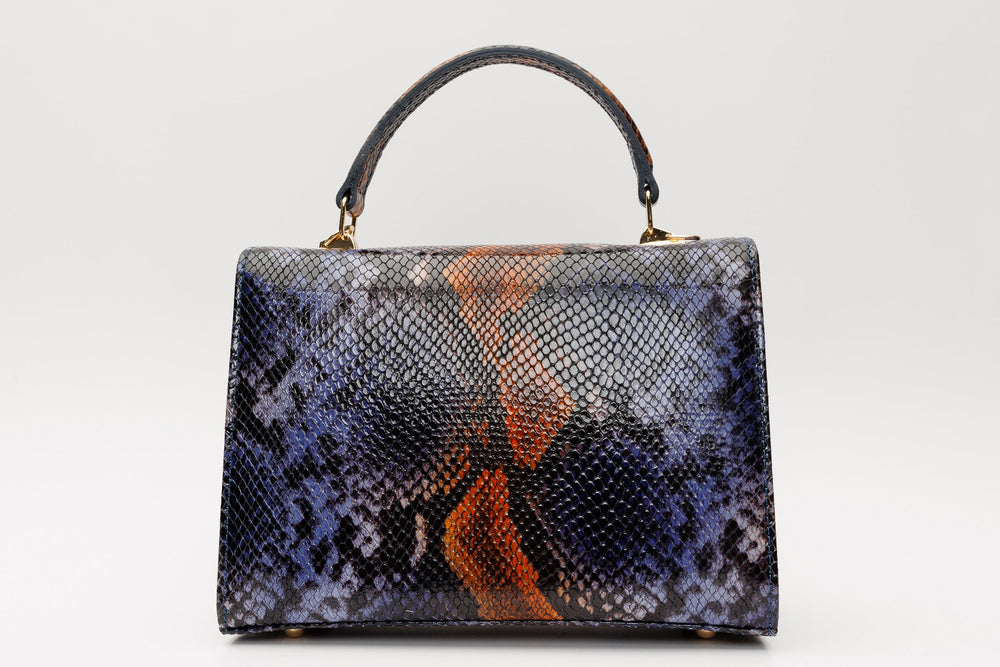 The Venezia Navy Blue Leather Handbag