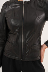 The Nyvessa Black Leather Jacket