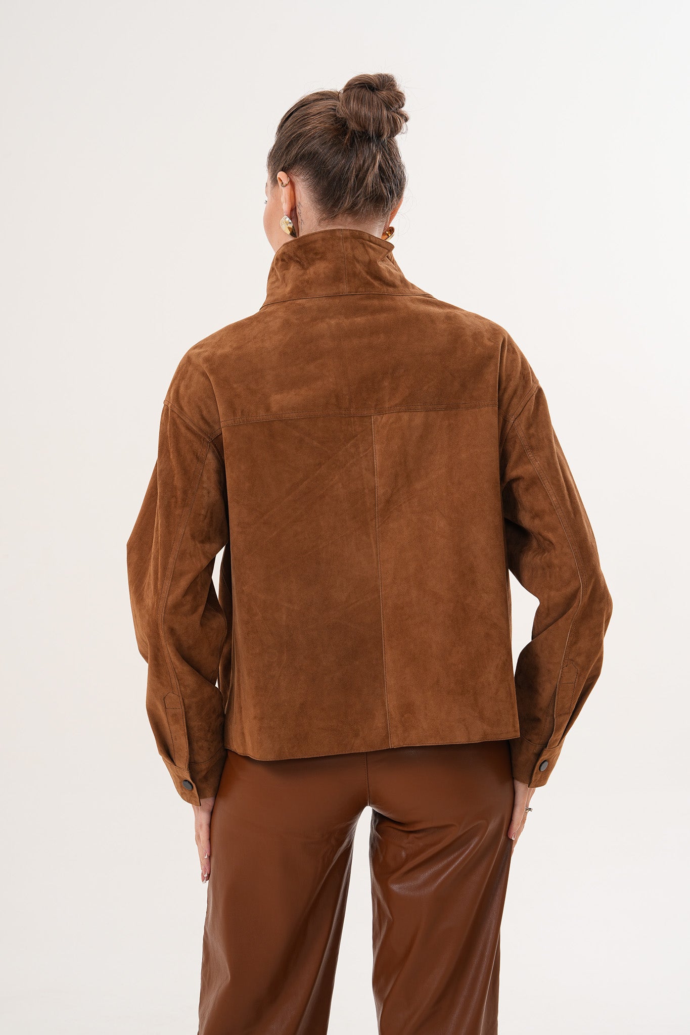 The Ravessa Reversible Brown Suede Leather Jacket