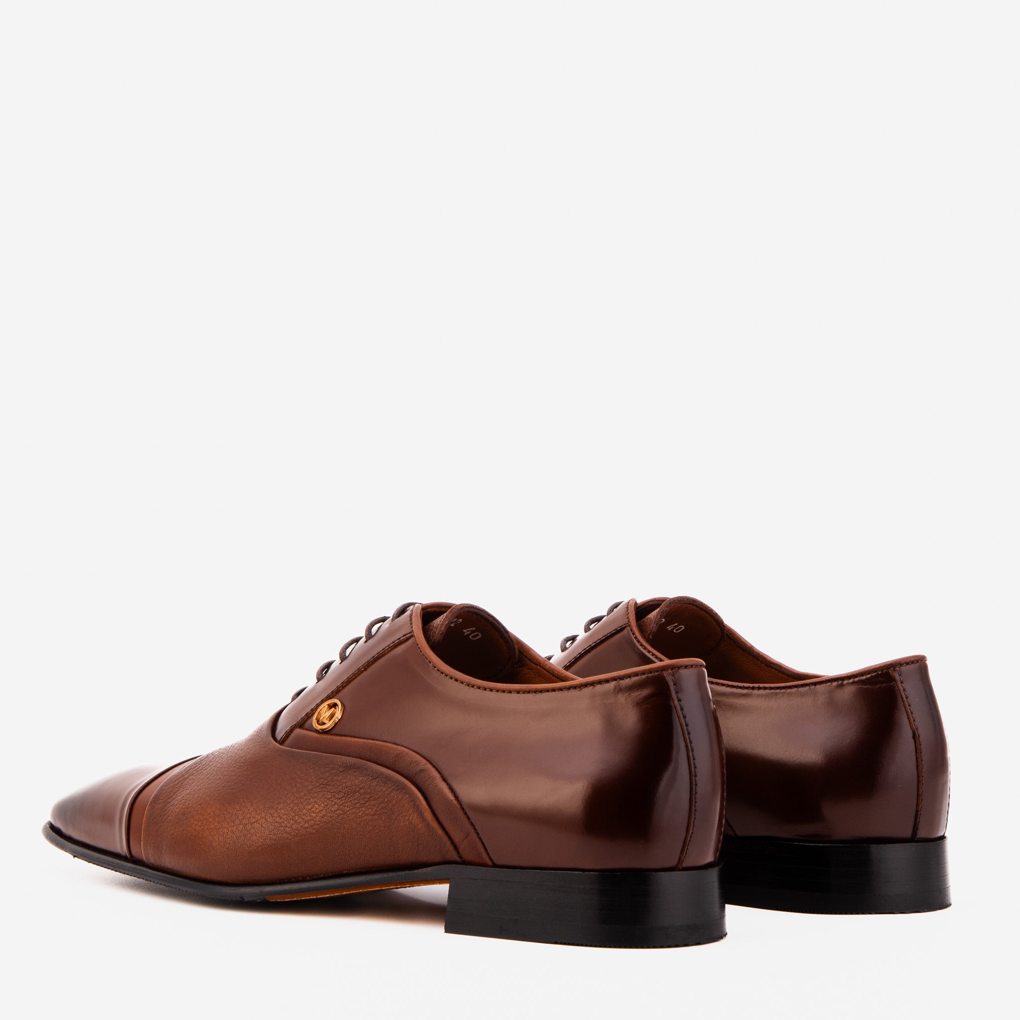The Rockwell Handmade Tan Leather Cap Toe Oxford Shoe