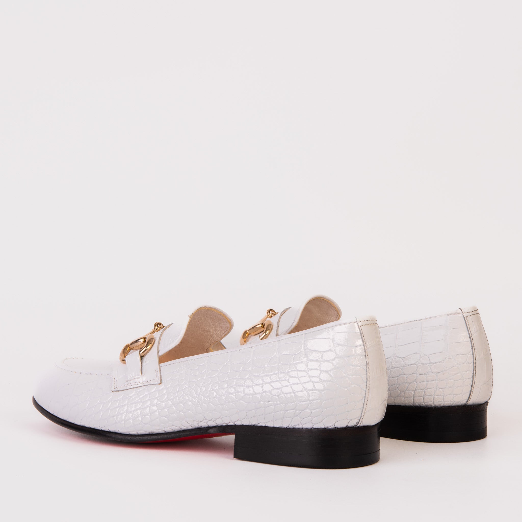 The Monaco White Leather Shoe Bit Loafer