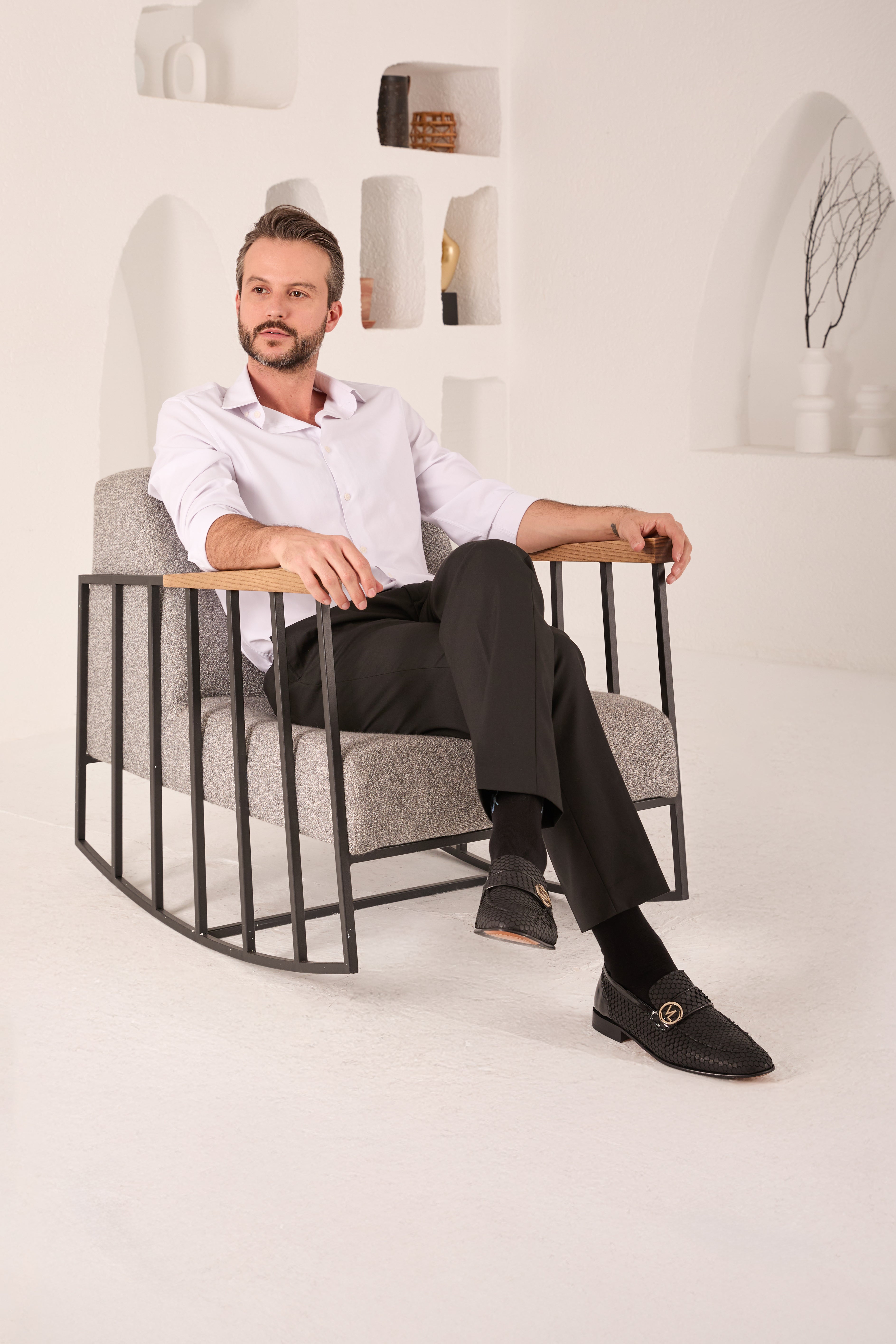 The Monarch Black Leather Dress Shoe