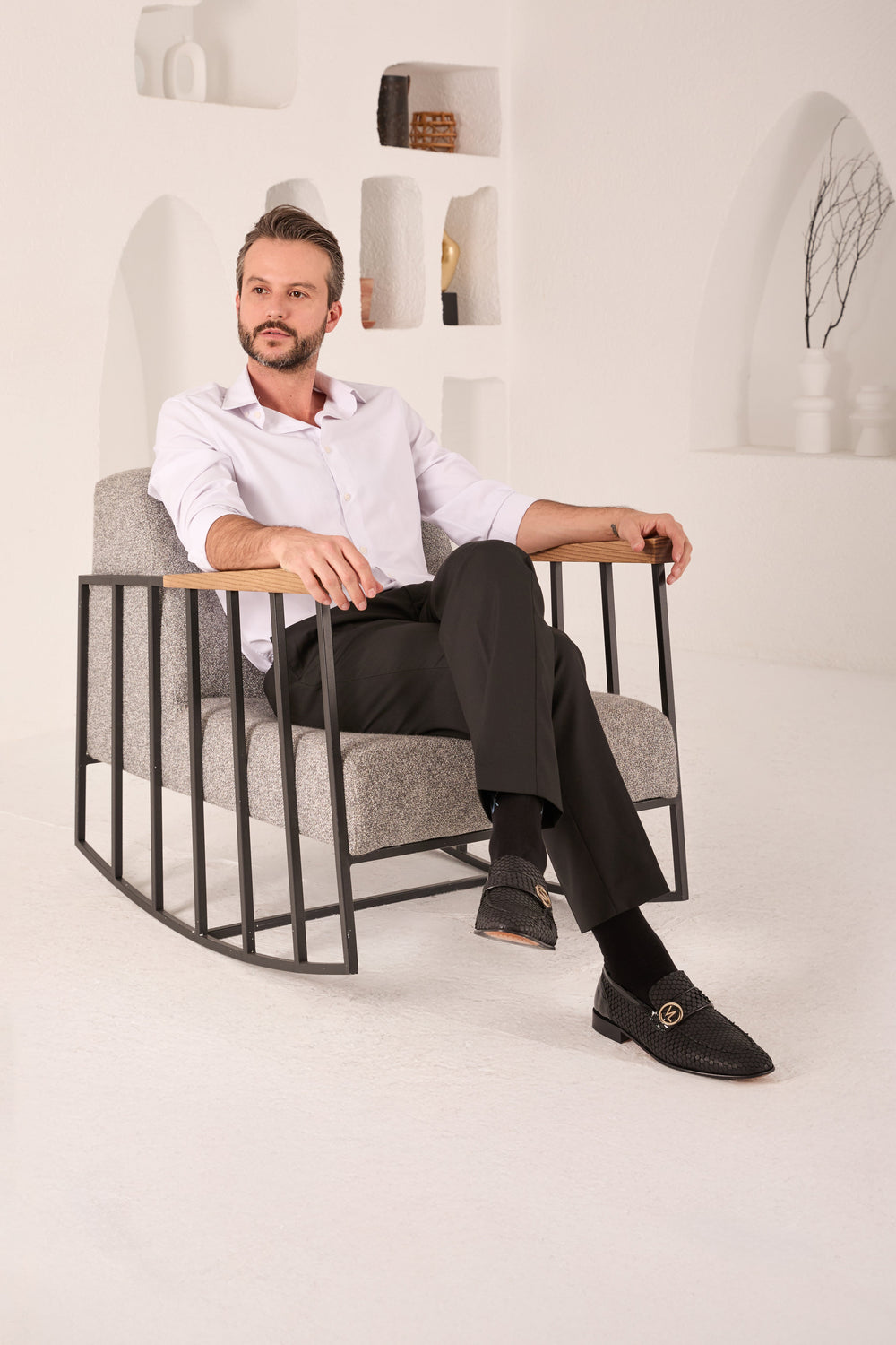 The Monarch Black Leather Dress Shoe