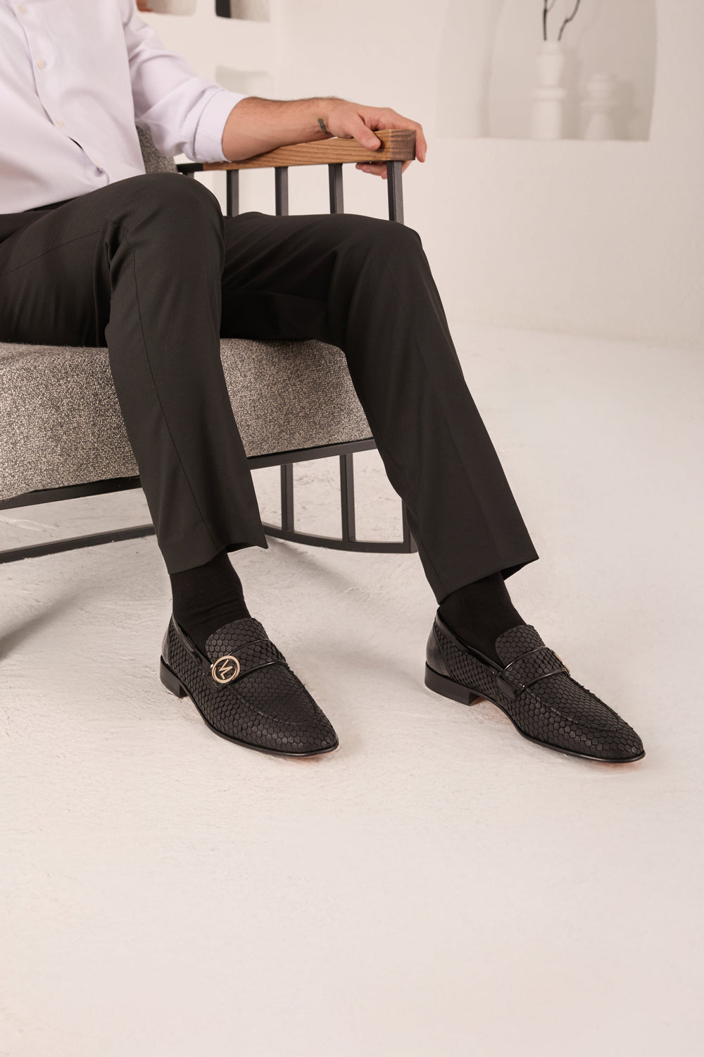 The Monarch Black Leather Dress Shoe