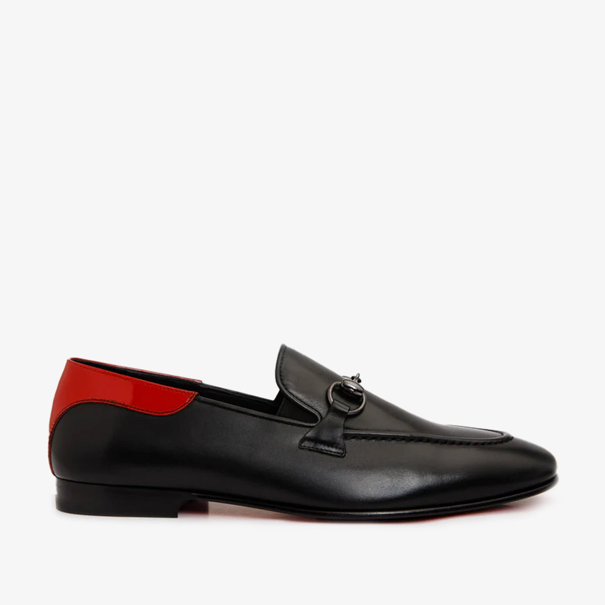 The Maratea Black Leather shoe Bit Loafer  Shoe