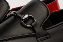 The Maratea Black Leather shoe Bit Loafer  Shoe