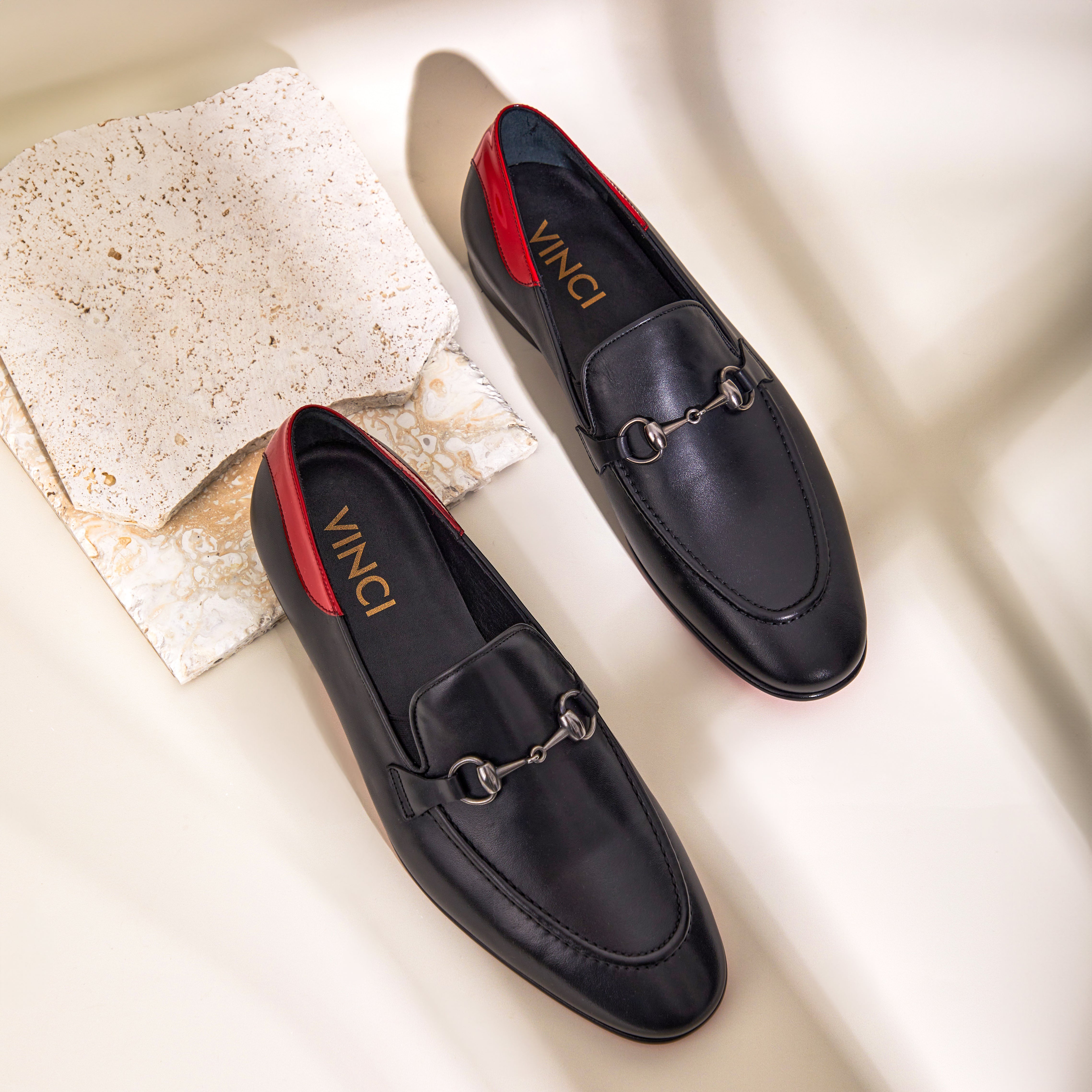 The Maratea Black Leather shoe Bit Loafer  Shoe