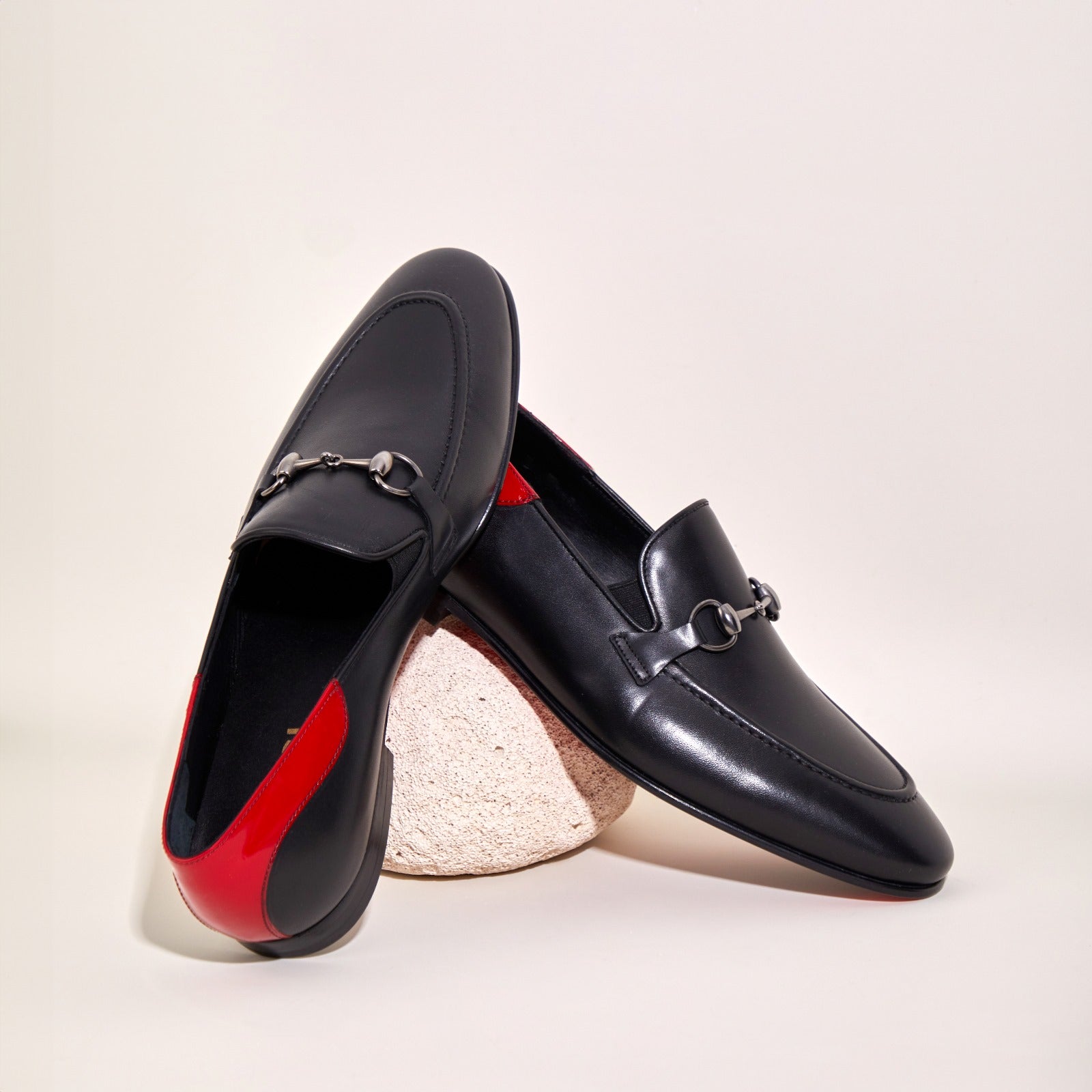 The Maratea Black Leather shoe Bit Loafer  Shoe