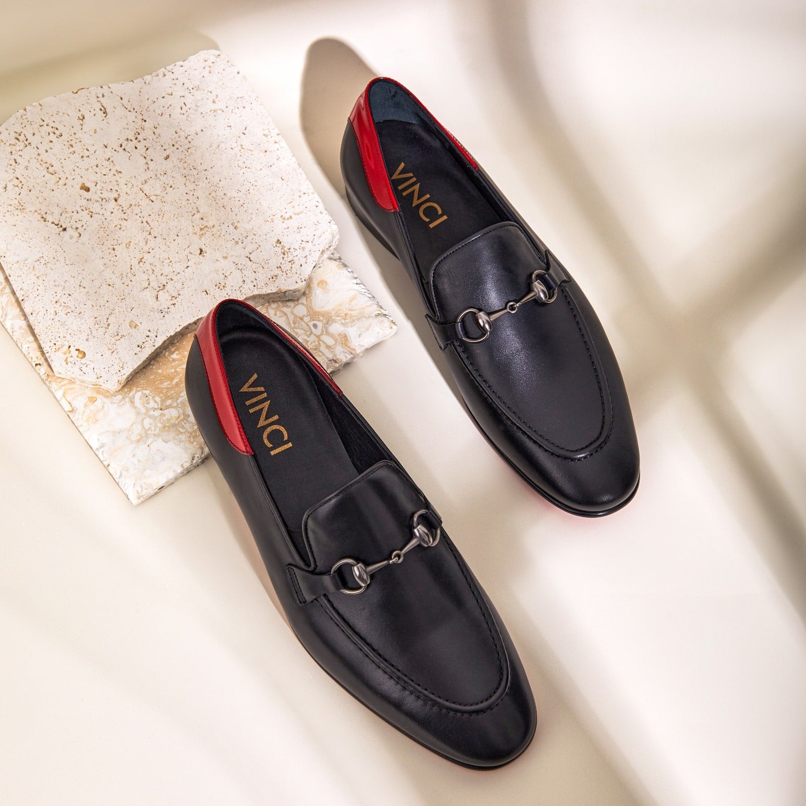 The Maratea Black Leather shoe Bit Loafer  Shoe
