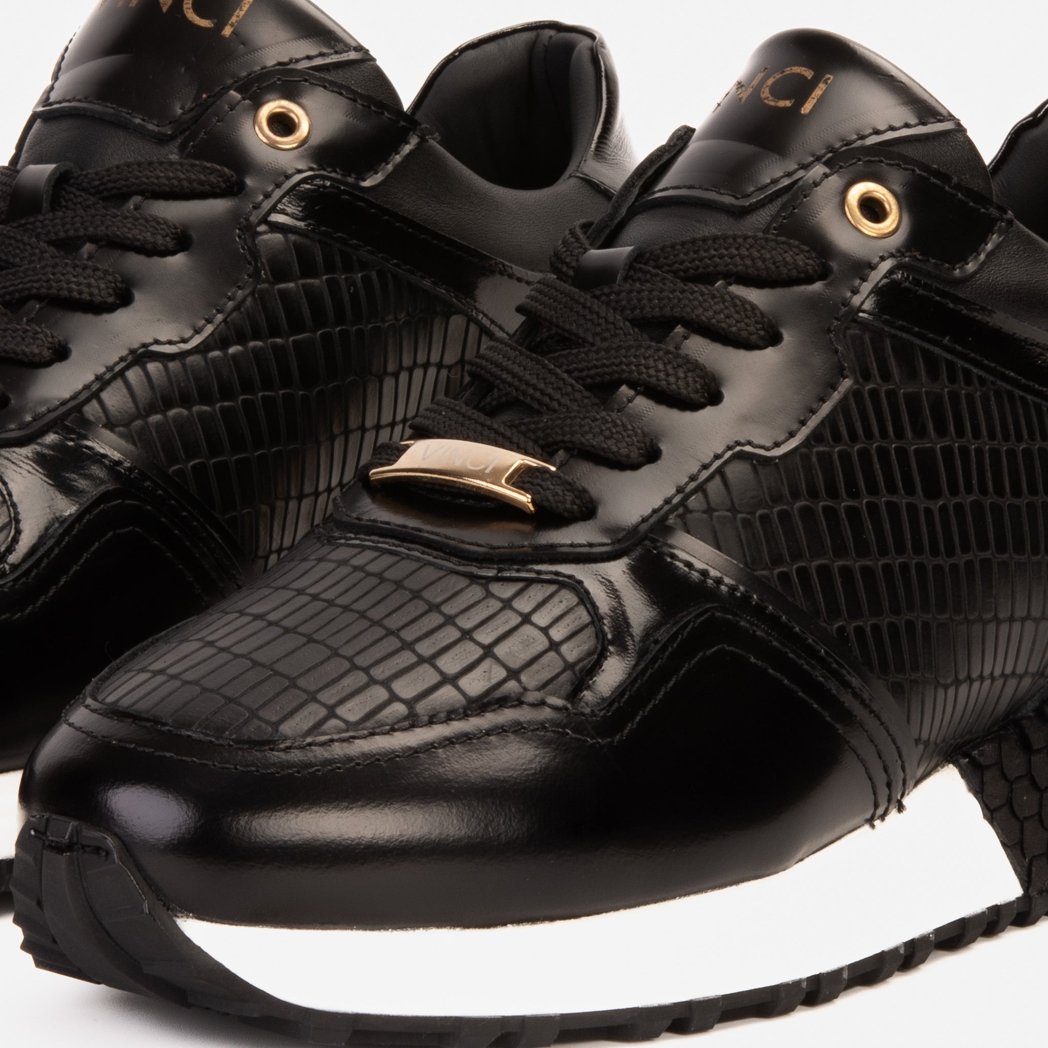 The Empire Black Leather Sneaker