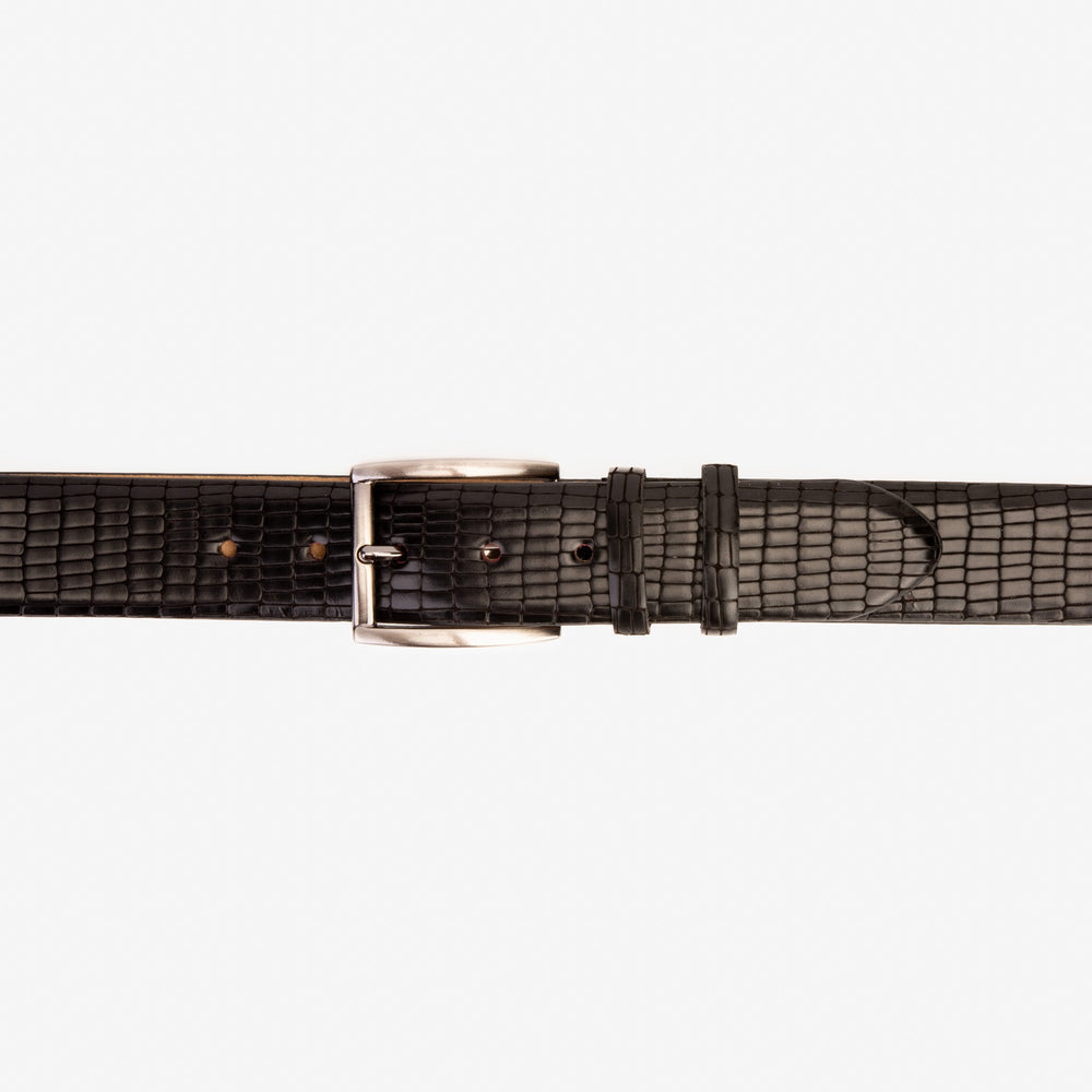 The Empire Black Leather Belt
