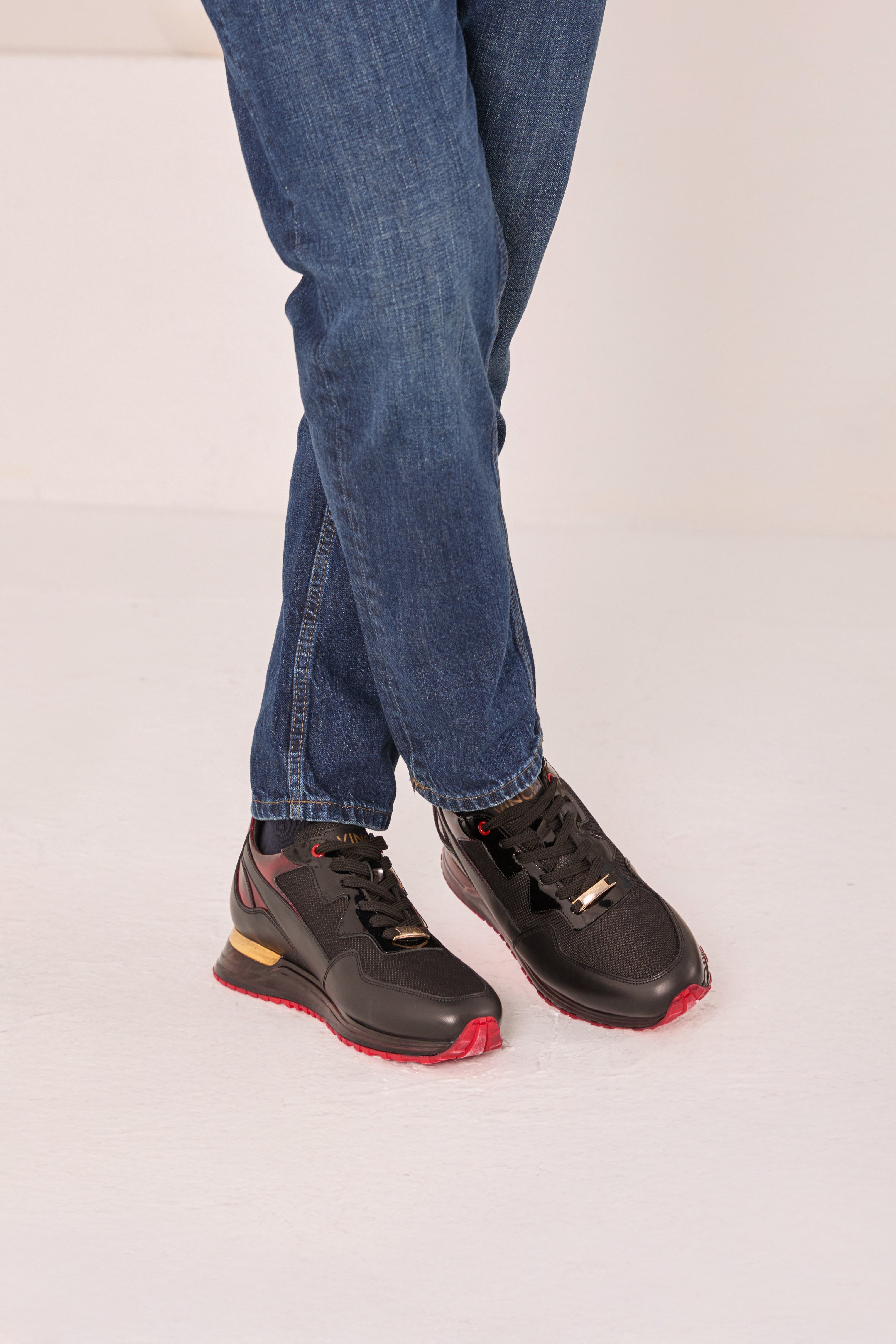 The Rialto Black Red Patent Leather Sneaker
