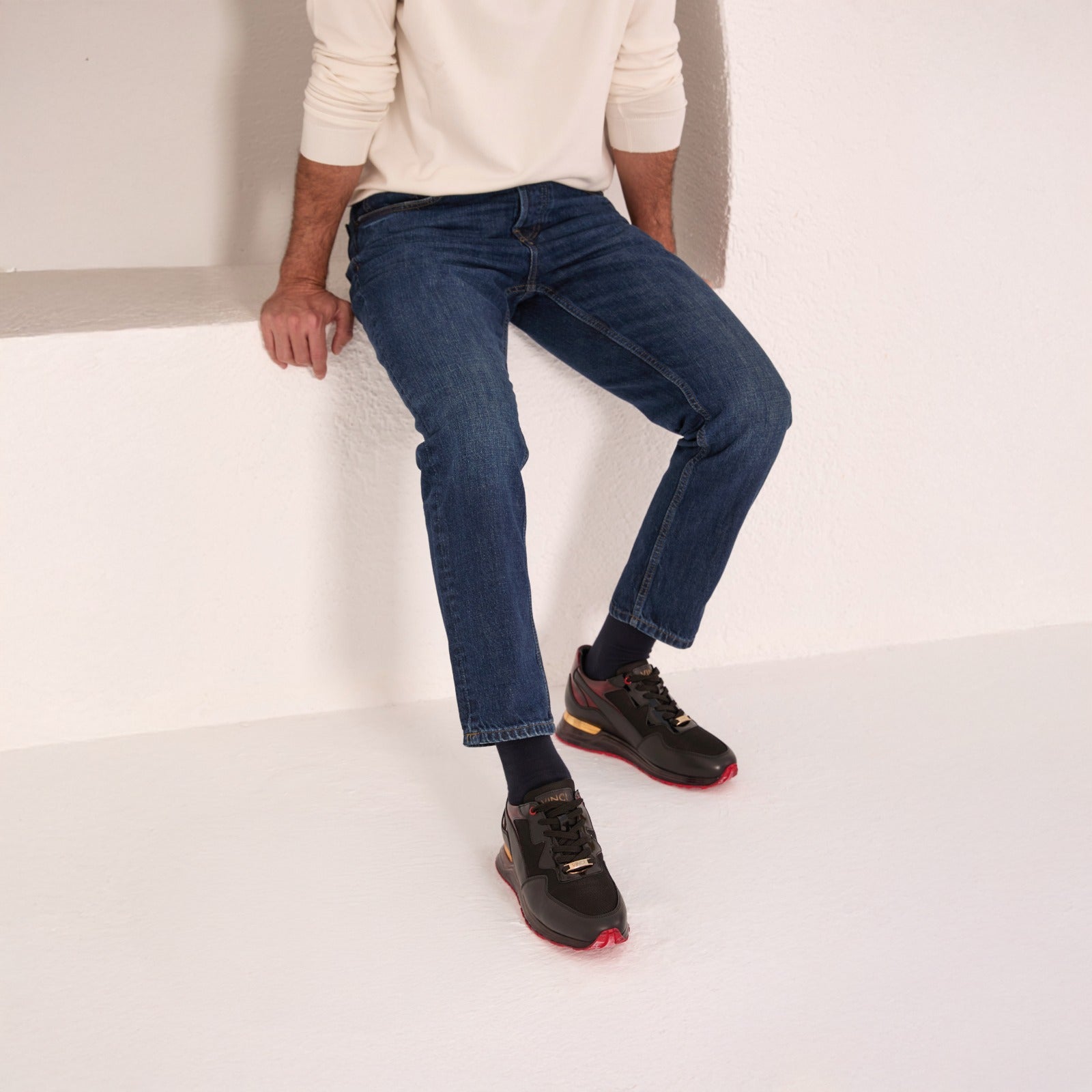 The Rialto Black Red Patent Leather Sneaker
