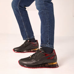 The Rialto Black Red Patent Leather Sneaker
