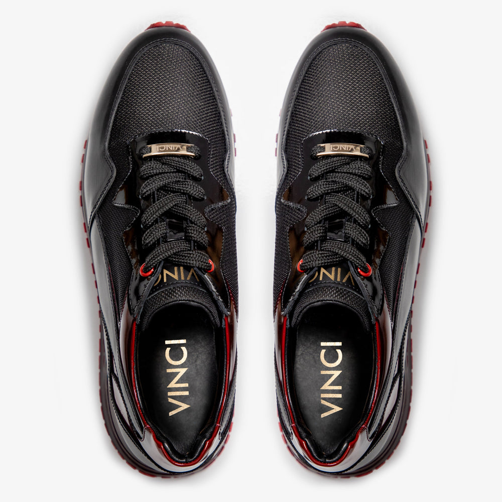 The Rialto Black Red Patent Leather Sneaker