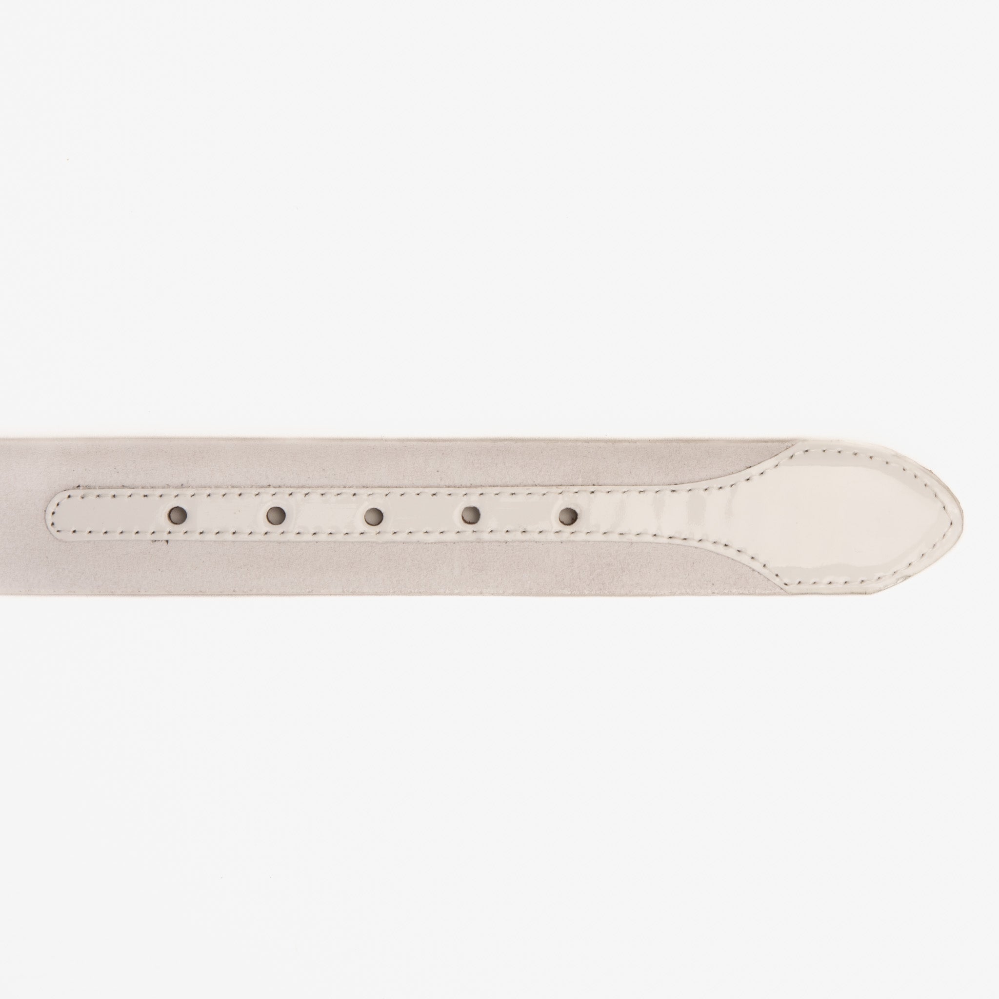 The Eugene White Gold Woven Leather Belt