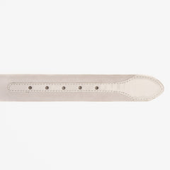 The Eugene White Gold Woven Leather Belt