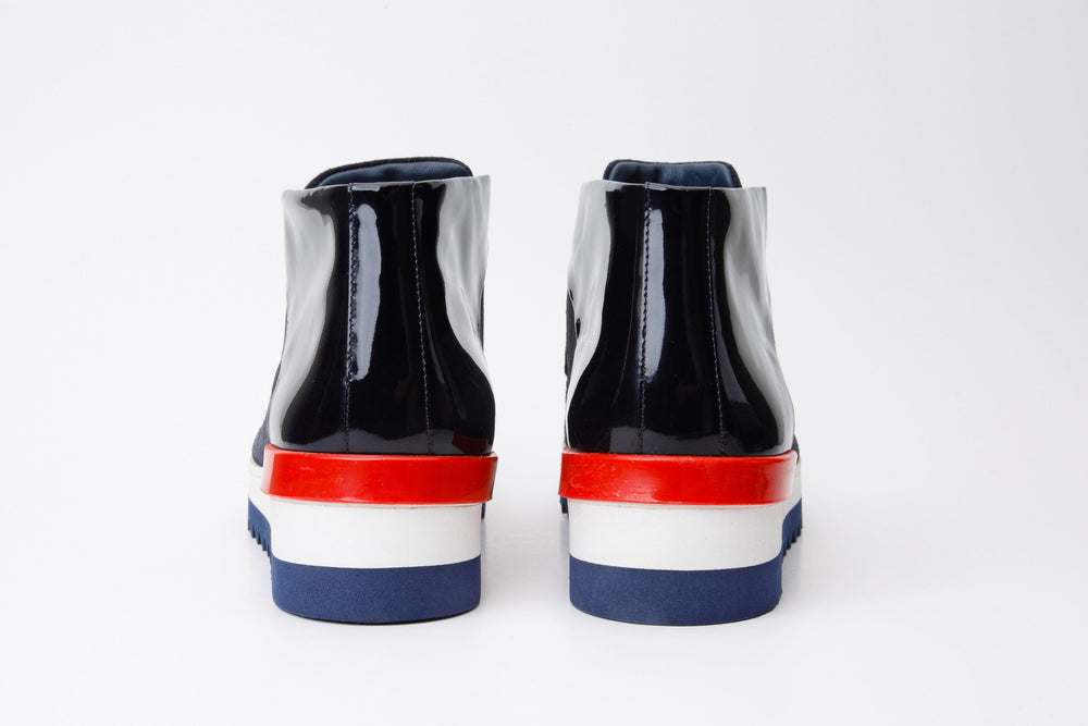 The Kagan Navy Blue Wingtip Chukka Sneaker Boot