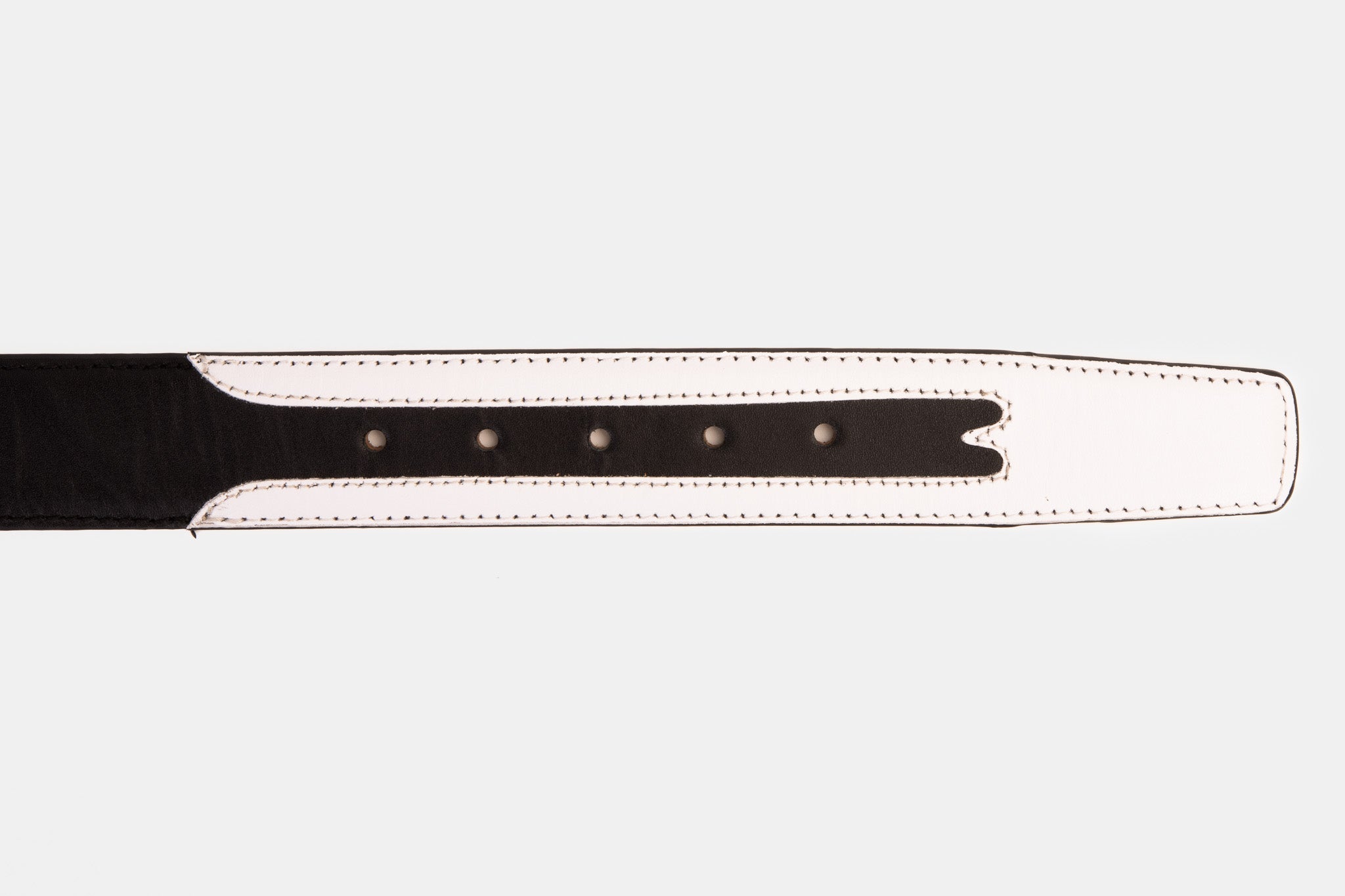 The Neiva Black\/White Leather Belt
