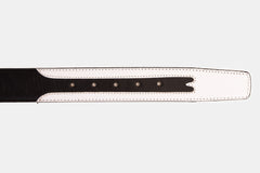The Neiva Black\/White Leather Belt