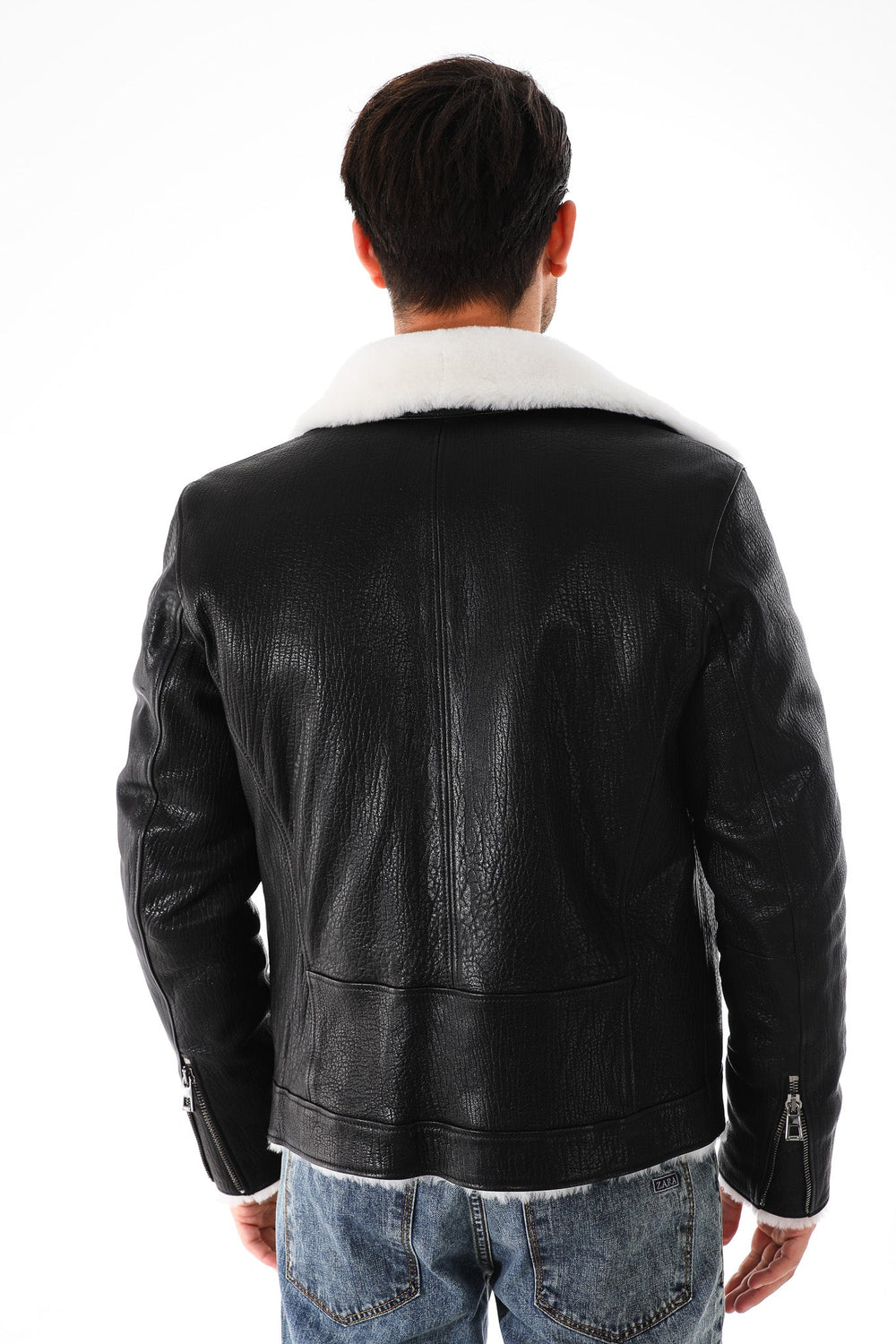 The Cortina Black Shearling Leather Jacket