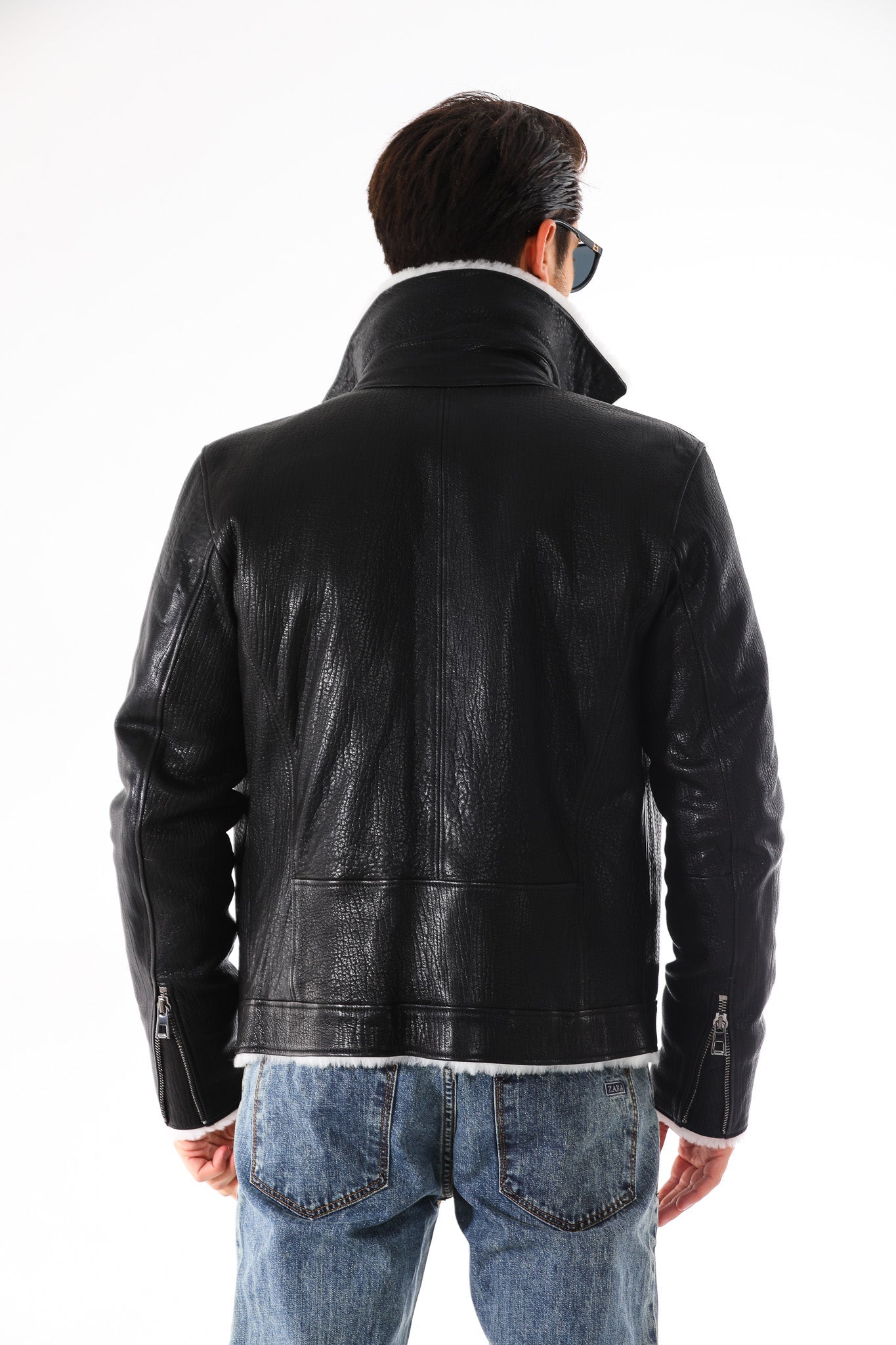 The Cortina Black Shearling Leather Jacket