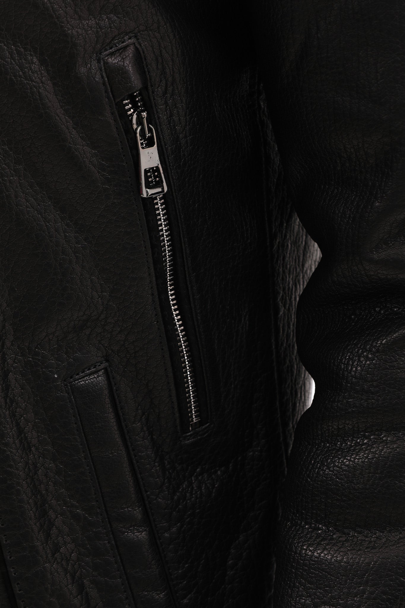 The Bergamo Black Shearling Leather Jacket