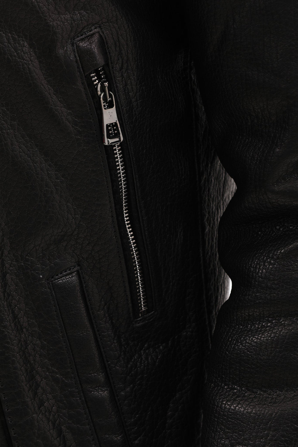 The Bergamo Black Shearling Leather Jacket