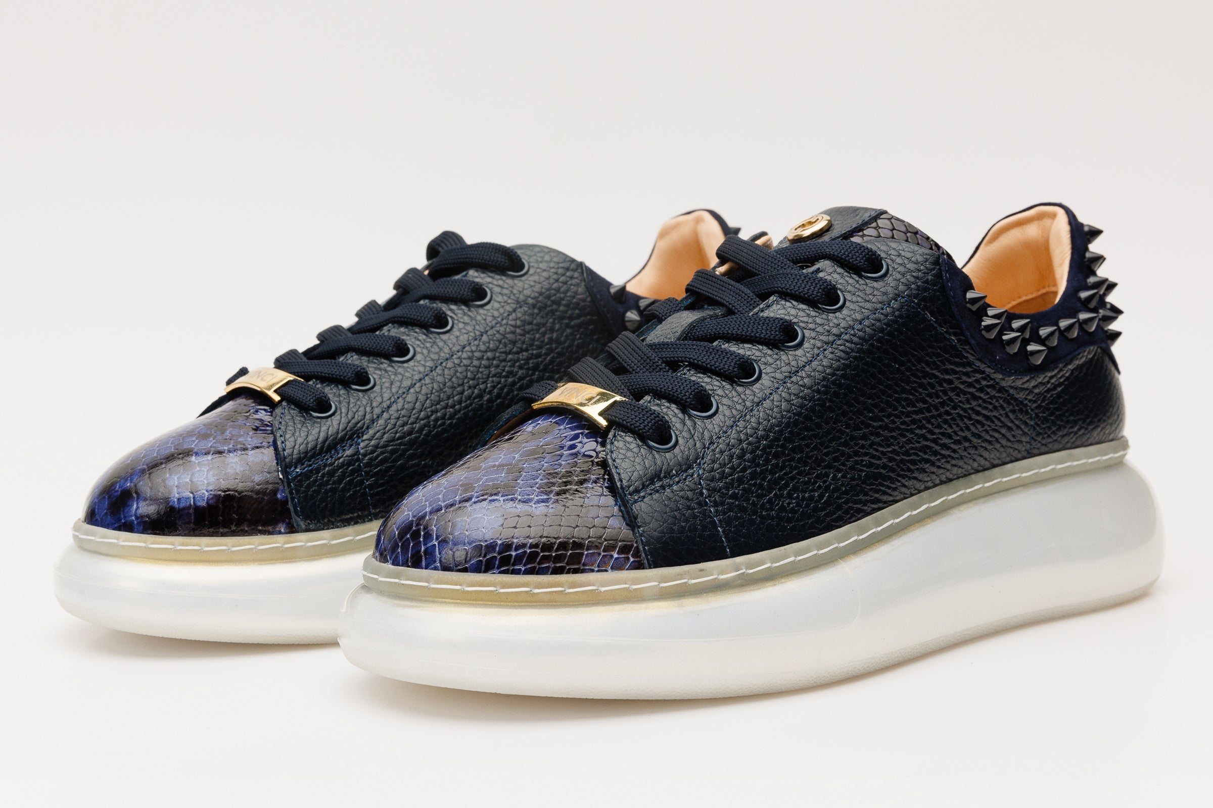 The Venezia Dark Blue Leather Sneaker