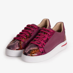 The Burano Purple Fuchsia Leather Sneaker