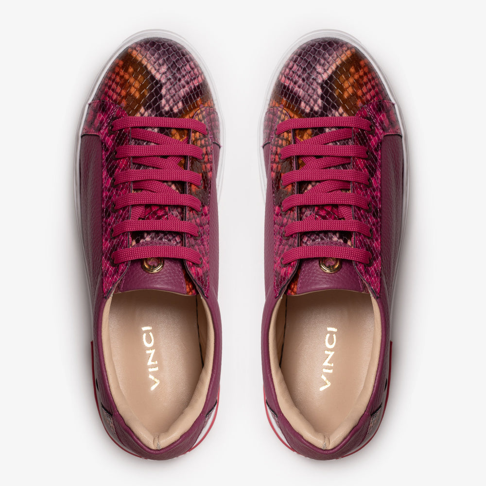 The Burano Purple Fuchsia Leather Sneaker